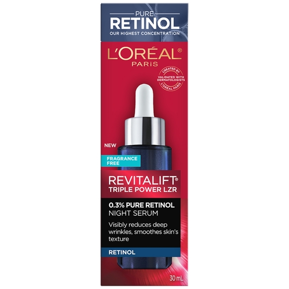 L'Oreal Revitalift Triple Power Pure Retinol Night Serum, NEW X 2 - Picture 3 of 5